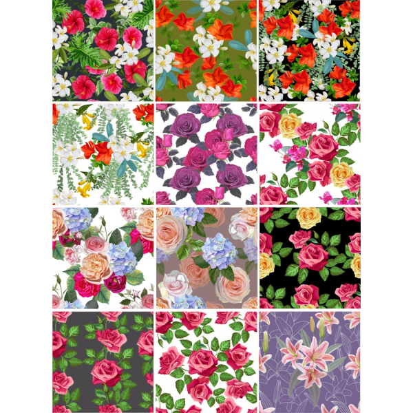 Floral Vector Clipart Set - Beautifully Crafted Floral Illustrations