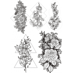 Blommig Elegans Set - Bunt