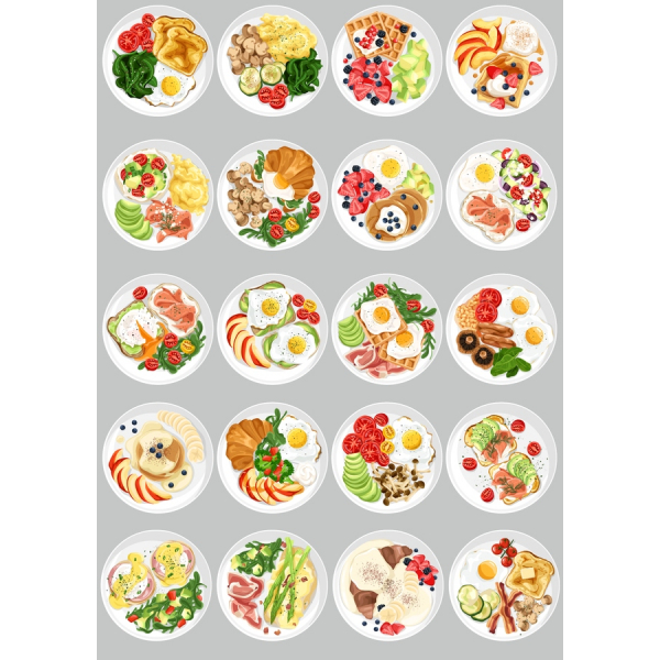 Colazione Vettoriale Clipart Bundle