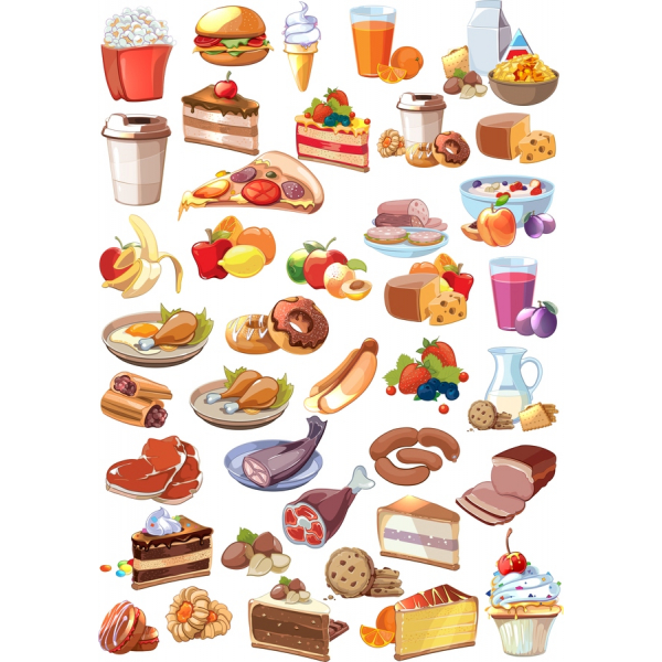 Lebensmittel-Vektor-Clipart-Set Lebensmittel-Vektor-Clipart-Set