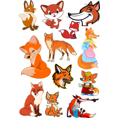 Fox ກໍານົດ-ຫຼິ້ນ Clipart ມັດ