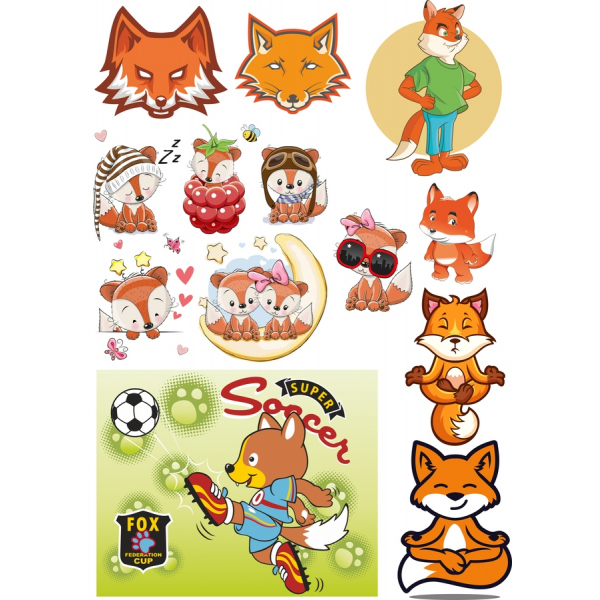 Fox Clipart Collezione Adorabile Vettoriali Illustrazioni