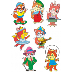 かわいいマンガ動物Clipartセット