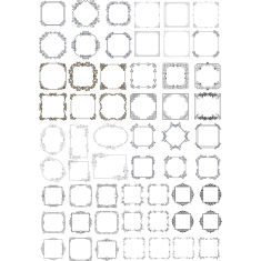 Vintage Ramme Clipart Sæt - 50 Unikke
