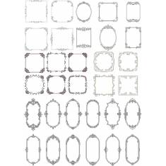 Vintage Rammer Clipart Sæt