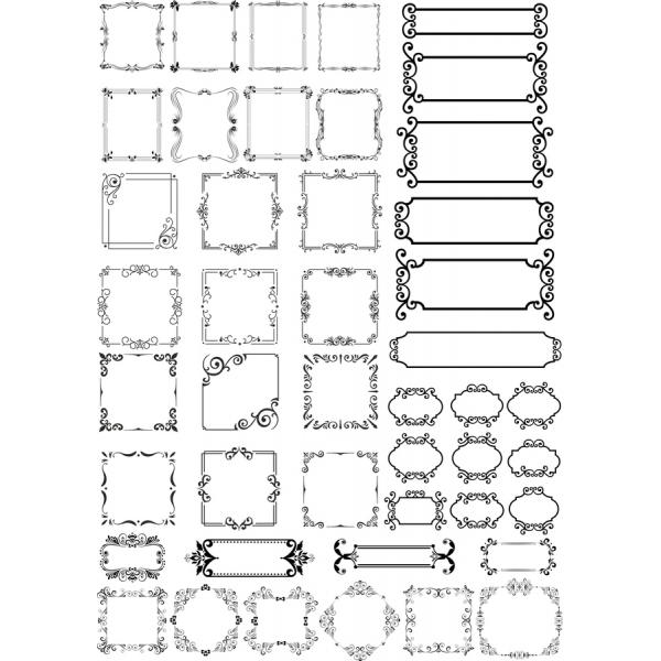Vector Clipart Frames Bundle - Elegant Decorative Frames Vector Clipart Frames Bundle - Elegant Decorative Frames