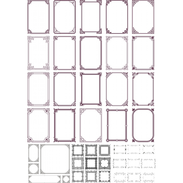 Vintage Frame Collection - Elegant Vector Cliparts Vintage Frame Collection - Elegant Vector Cliparts