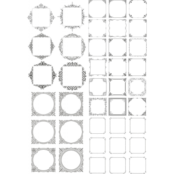 Elegant Decorative Vector Clipart Frames Bundle Elegant Decorative Vector Clipart Frames Bundle