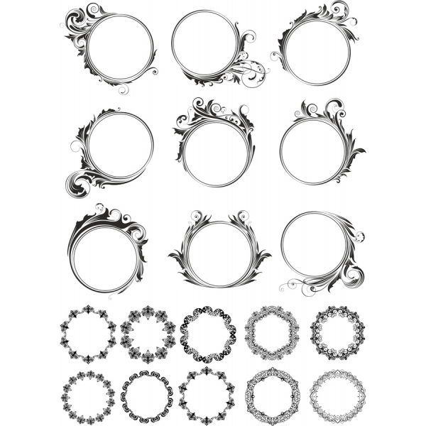 Setja á Íburðarmikill Vektor Cliparts Setja á Íburðarmikill Vektor Cliparts
