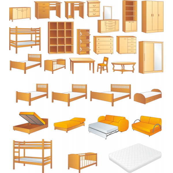 ቅድሚያ የቤት እቃዎች Clipart ስብስብ - ከፍተኛ-ጥራት SVG &amp; ሆኗል የሚሰጡዋቸውን