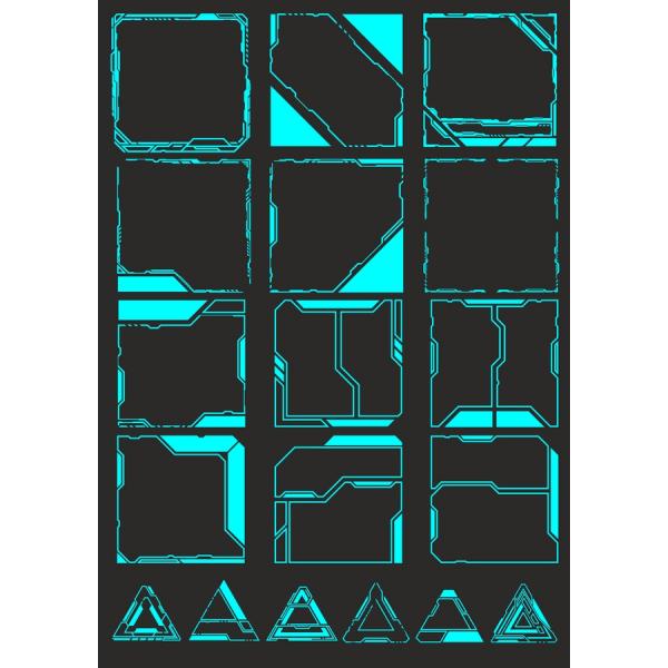 Futuristisk Stel Cliparts - Vektor, der er Fastsat for Moderne Design Futuristisk Stel Cliparts - Vektor, der er Fastsat for Moderne Design
