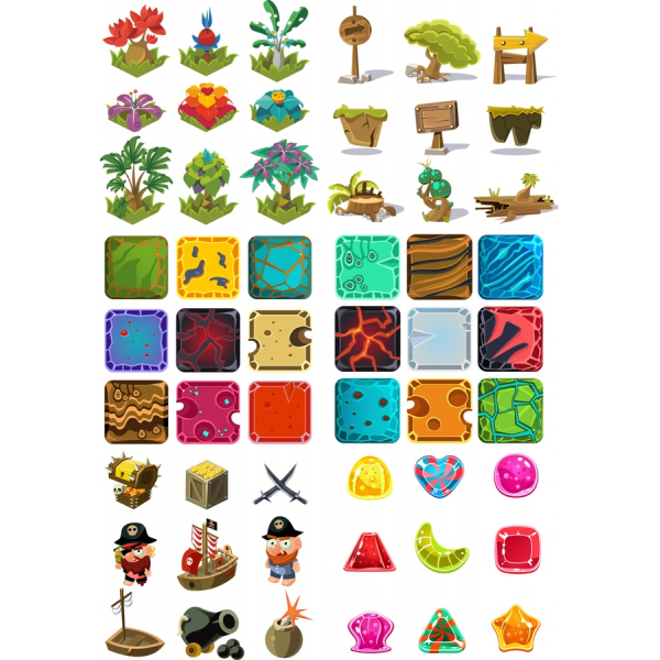 Colorful Vector Clipart Set per Creativo Designer Colorful Vector Clipart Set per Creativo Designer