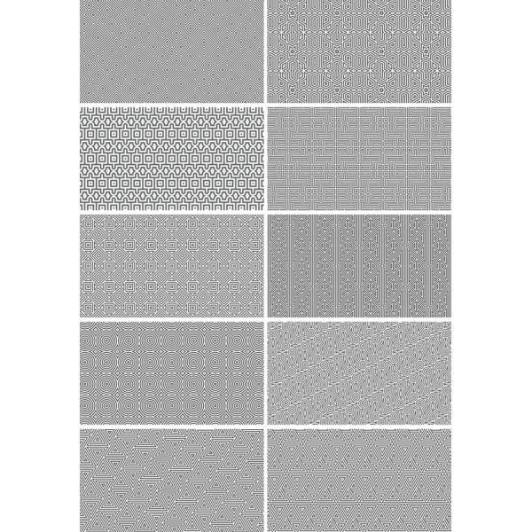 Wektor Zestaw Klipartów Z Geometrycznymi Wzorami