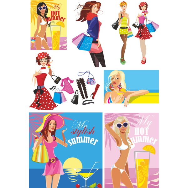 Meine Stilvolle Sommer-Cliparts Bundle Meine Stilvolle Sommer-Cliparts Bundle