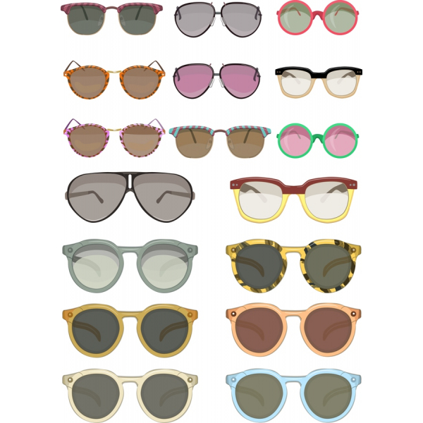 Vintage Sunglasses Vector Clipart Bundle Vintage Sunglasses Vector Clipart Bundle