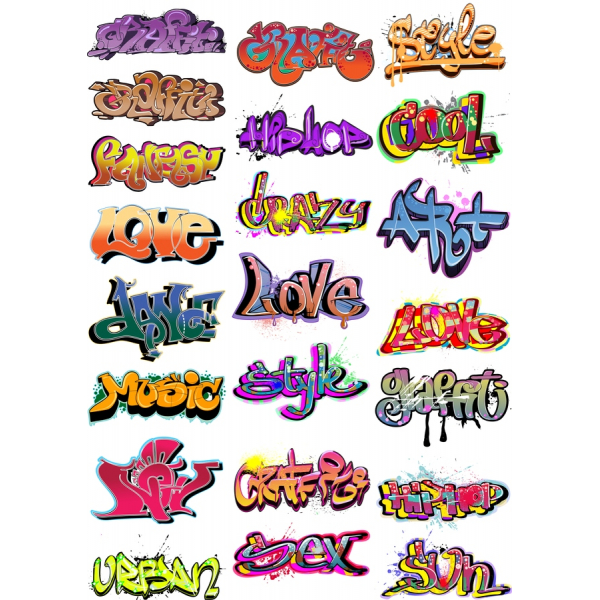 Graffiti Imágenes Prediseñadas Vector De Paquete - Urbano El Arte De La Calle Ilustraciones Graffiti Imágenes Prediseñadas Vector De Paquete - Urbano El Arte De La Calle Ilustraciones