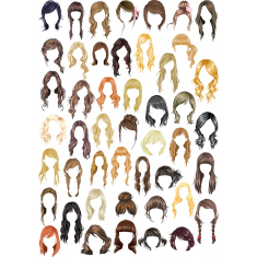 Diverse Hairstyles Set
