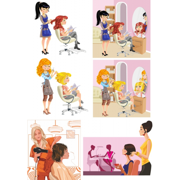 ความงามร้านเว็กเตอ Illustrations-SVG&amp;PNG สวมเสื้อกันหนาวได้