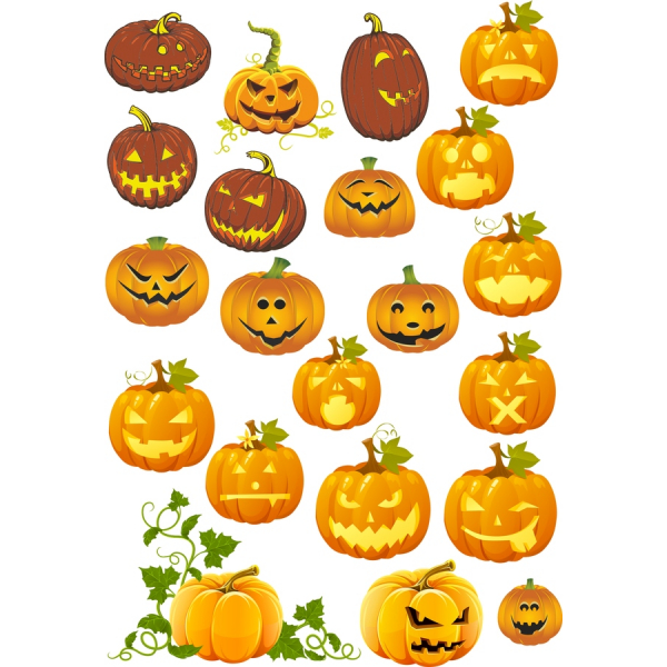Dýně Clipart Svazek - 20 Unikátních Vektorové Ilustrace Dýně Clipart Svazek - 20 Unikátních Vektorové Ilustrace