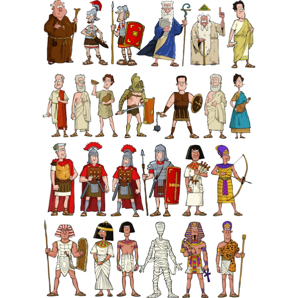 Figuras Históricas Vector De Imágenes Prediseñadas Paquete