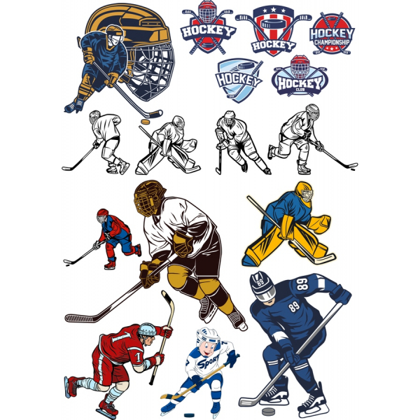 Hokej Vektor Klipart Set - Dynamické SVG A PNG Ilustrace Hokej Vektor Klipart Set - Dynamické SVG A PNG Ilustrace