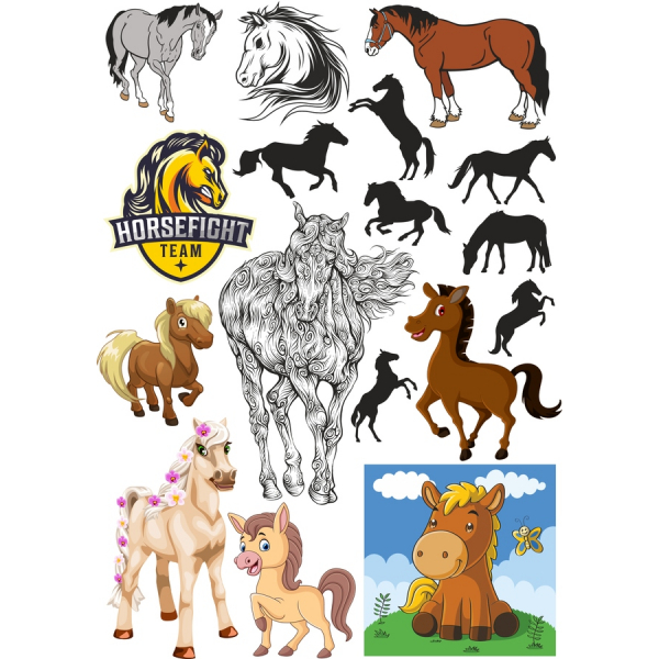 Cavalo de Clipart de Vetor Bundle - SVG & PNG Ilustrações Cavalo de Clipart de Vetor Bundle - SVG & PNG Ilustrações
