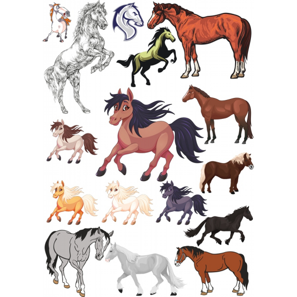 Vecteur de Cheval Clipart Bundle - 15 Unique SVG & PNG Illustrations Vecteur de Cheval Clipart Bundle - 15 Unique SVG & PNG Illustrations