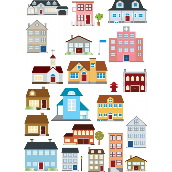 Charmantes Haus Vektor-Clipart-Set