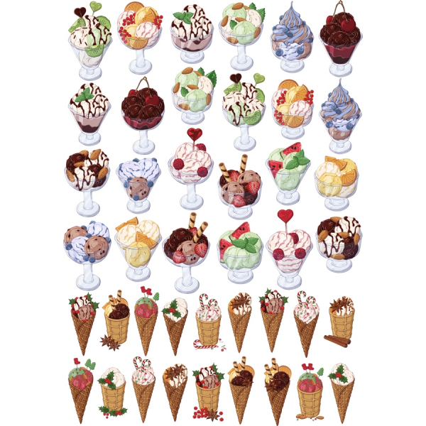Ice Cream Vektor-Clipart-Bundle Ice Cream Vektor-Clipart-Bundle