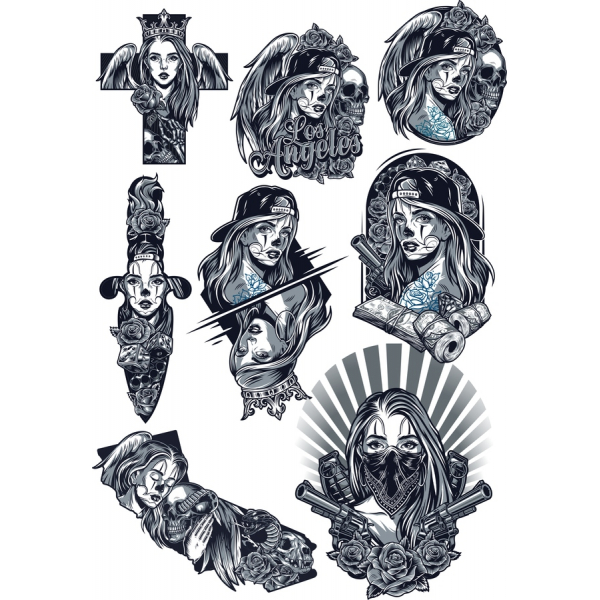 Los Angeles Urban Art Vector Set