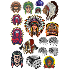 Indián Headdresses Set - Csomag
