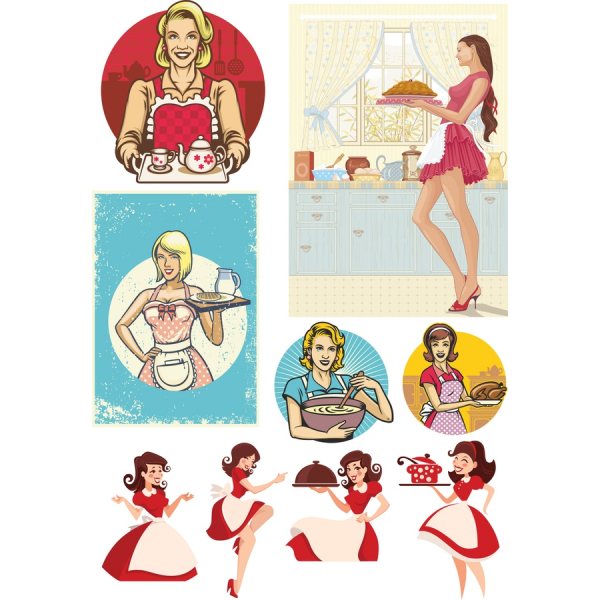 Vintage Cuisine Icônes Vector Collection Vintage Cuisine Icônes Vector Collection