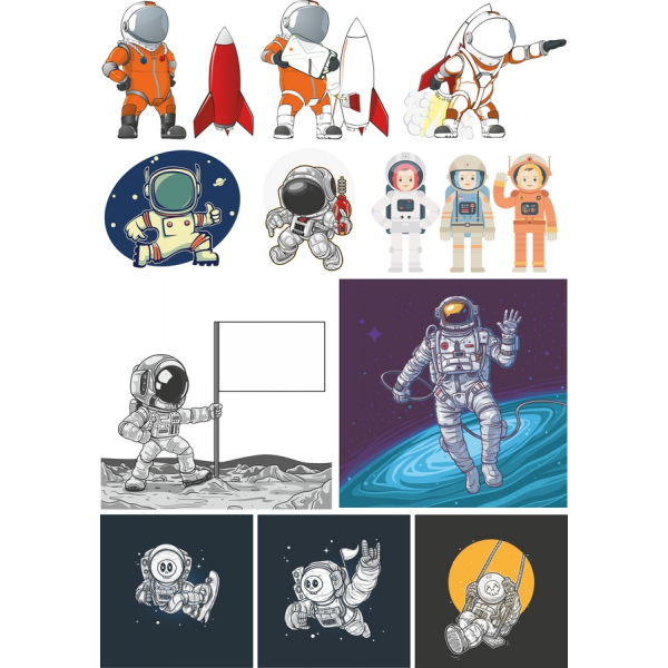 Astronaut Adventures Vector Illustrations Bundle Astronaut Adventures Vector Illustrations Bundle