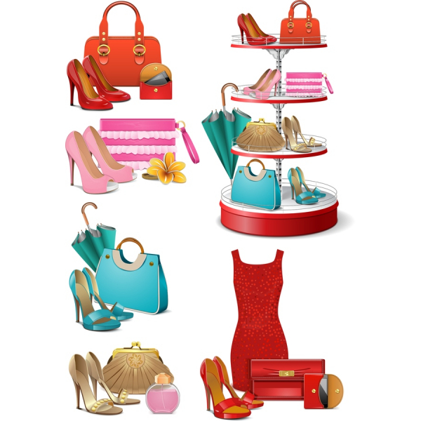 Mode-Accessoires Vektor-Clipart-Set Mode-Accessoires Vektor-Clipart-Set