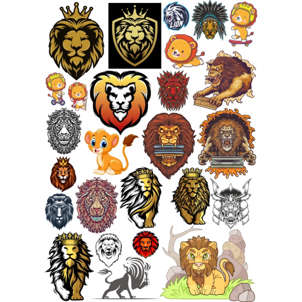 Aslan Vektör Küçük Resim Paketi - Çarpıcı SVG ve PNG İllüstrasyonları Aslan Vektör Küçük Resim Paketi - Çarpıcı SVG ve PNG İllüstrasyonları