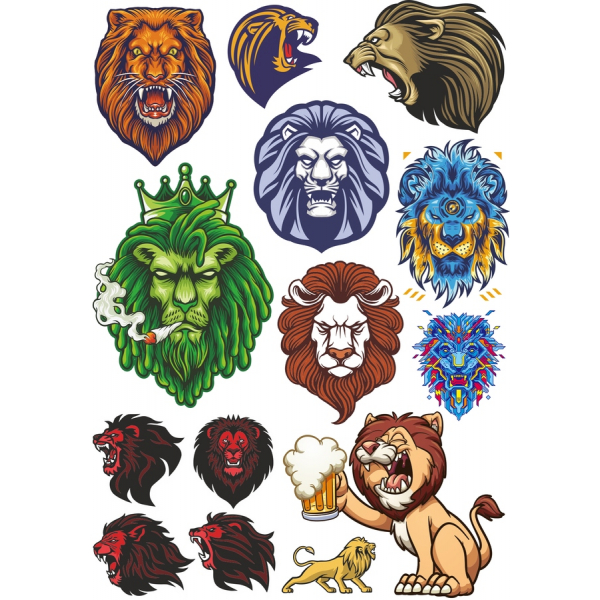 Lion Vector Clipart Bundle - 12 Unique Illustrations Lion Vector Clipart Bundle - 12 Unique Illustrations