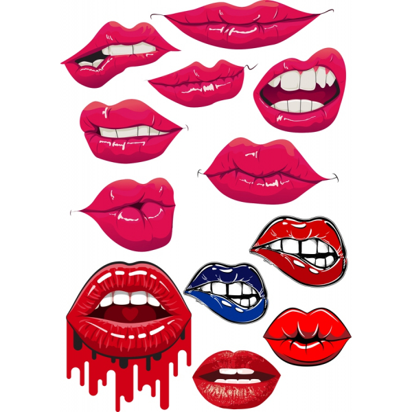 Lips Vector Clipart Set - Stylish Illustrations for Creative Projects Lips Vector Clipart Set - Stylish Illustrations for Creative Projects