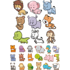 かわいいマンガ動物バンドル
