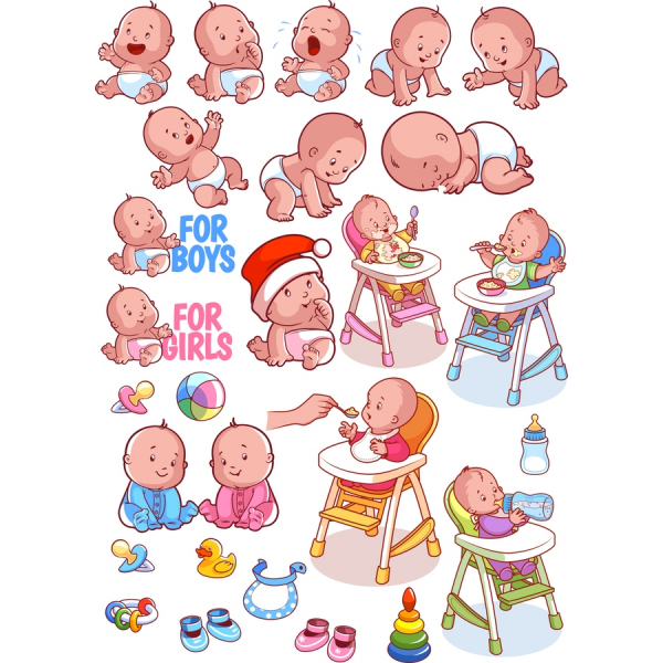Adorable Mtoto Clipart Kifungu - FAILI & PNG Kuweka Adorable Mtoto Clipart Kifungu - FAILI & PNG Kuweka