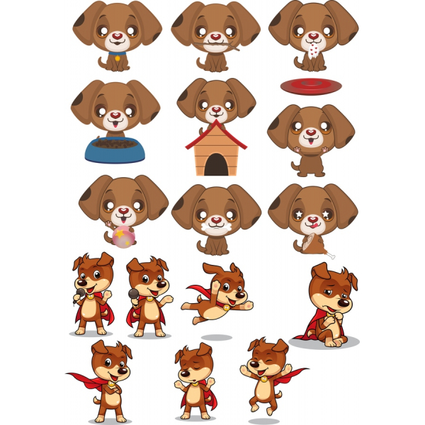 Cucciolo Di Riproduzione Clipart Vector Set Cucciolo Di Riproduzione Clipart Vector Set