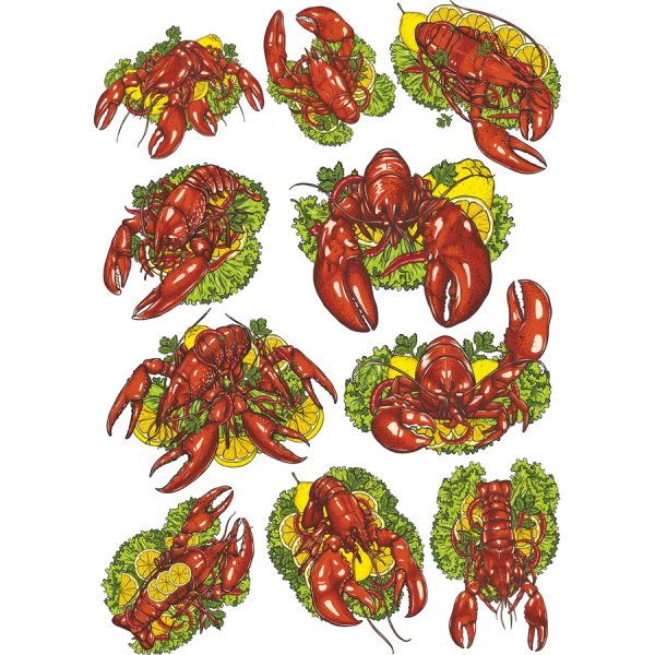 Lobster Delight Vector Clipart Set Lobster Delight Vector Clipart Set