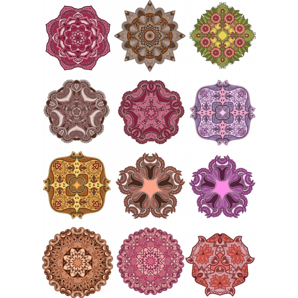 멋진 Mandala 벡터 클립아트 컬렉션 멋진 Mandala 벡터 클립아트 컬렉션