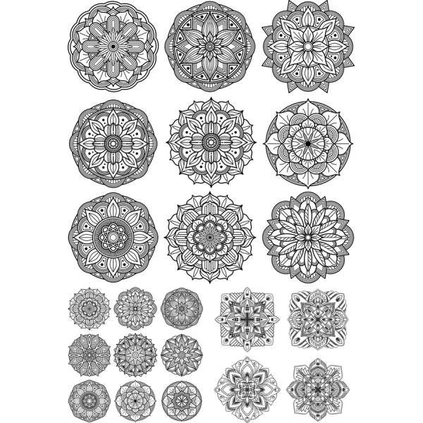 Mandala Clipart Vector Set - Intricati Disegni per Progetti Creativi Mandala Clipart Vector Set - Intricati Disegni per Progetti Creativi