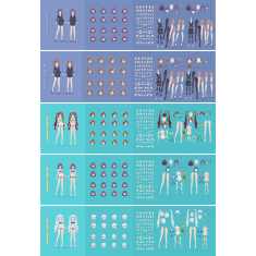 Versatile Anime Character Bundle