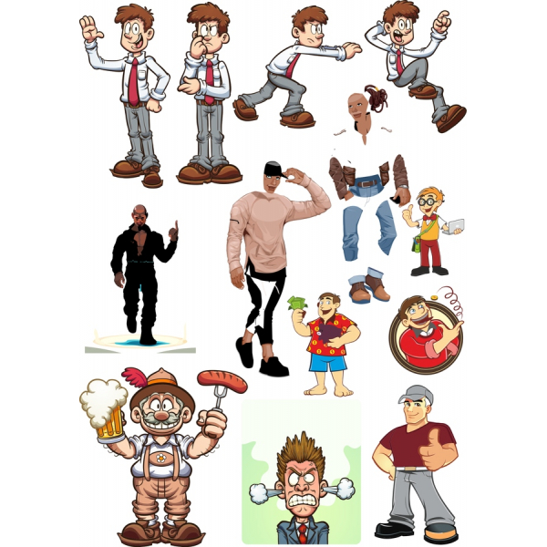 Diverse Clipart Vector Set Di Caratteri - Scatena La Tua Creatività!