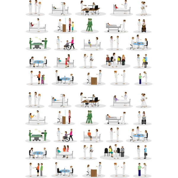 Medizinische Fachleute-Clipart-Set - Vektor-Illustrationen für Healthcare Medizinische Fachleute-Clipart-Set - Vektor-Illustrationen für Healthcare