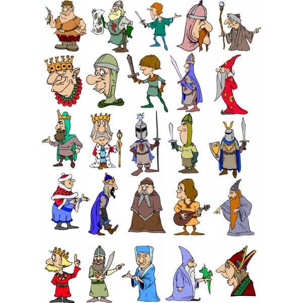 Des Personnages Médiévaux Clipart Bundle Des Personnages Médiévaux Clipart Bundle
