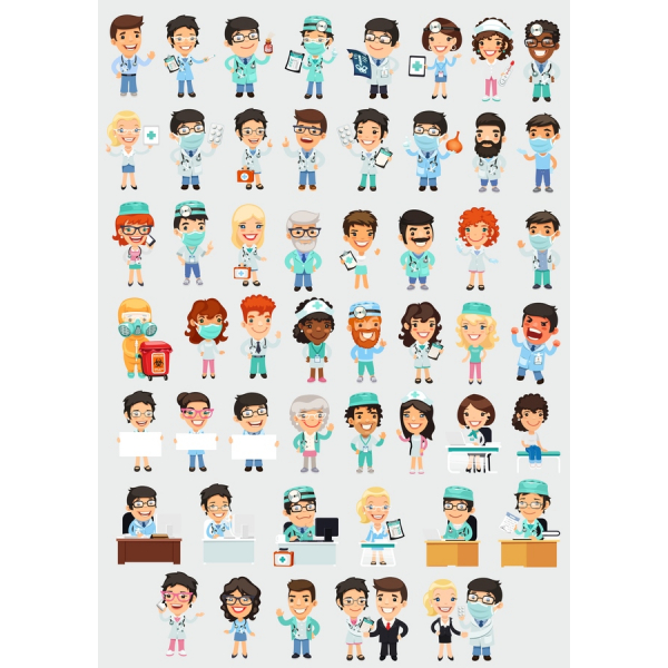 المهن الطبية Clipart ناقلات حزمة