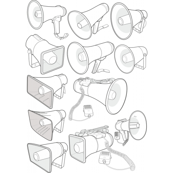 Megafono Vettoriale Clipart Bundle - SVG & File PNG Megafono Vettoriale Clipart Bundle - SVG & File PNG