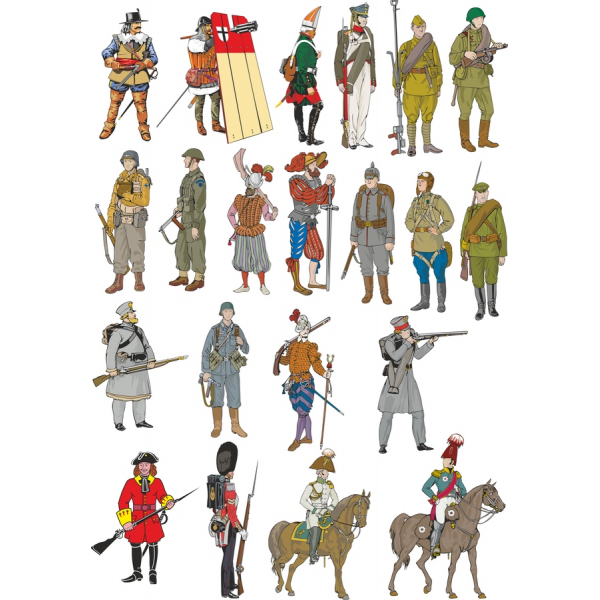 ทหารทางประวัติศาสตร์เว็กเตอ Illustrations สวมเสื้อกันหนาวได้ ทหารทางประวัติศาสตร์เว็กเตอ Illustrations สวมเสื้อกันหนาวได้